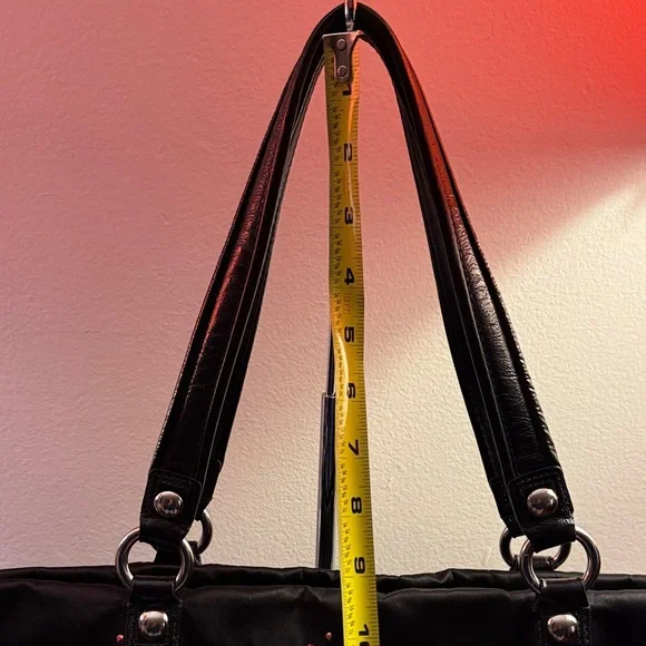 Coach (Rehab) Black Studded Tote Bag with Multicolor Accent - Picture 14 of 17